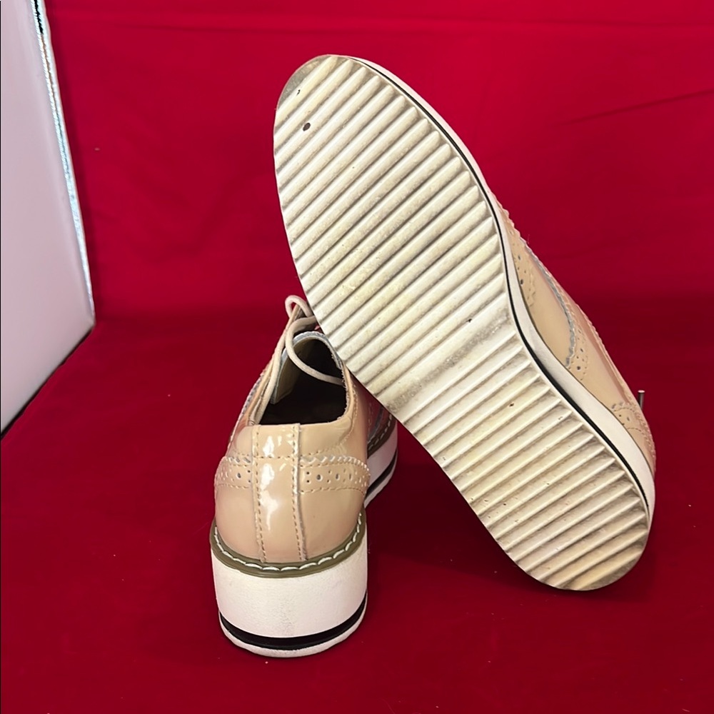 “Prada” Like Beige Platform Brogues - image 7